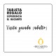 TARJETA REGALO VISITA - Adultos