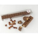 Lingote de chocolate con caramelo y avellana